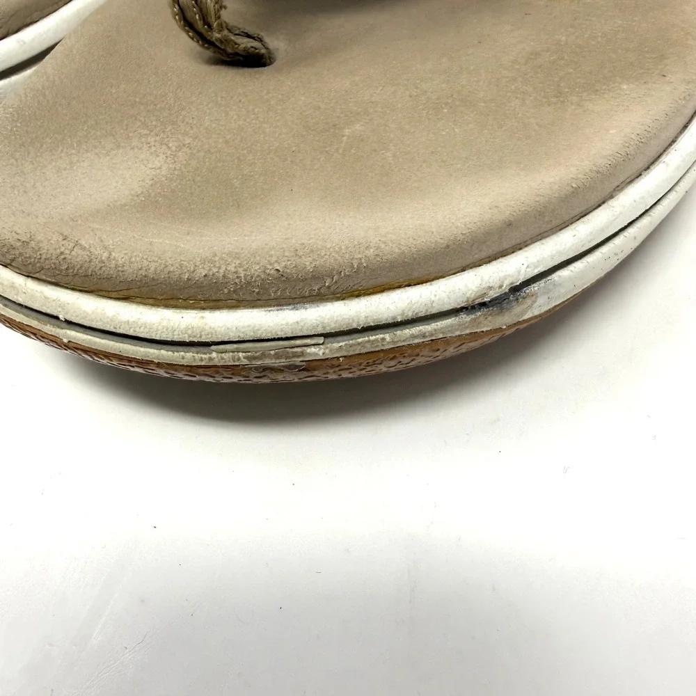 Skechers Bayshore Flip Flop Relaxed Fit Memory Foam Taupe Thong Sandals Women 10